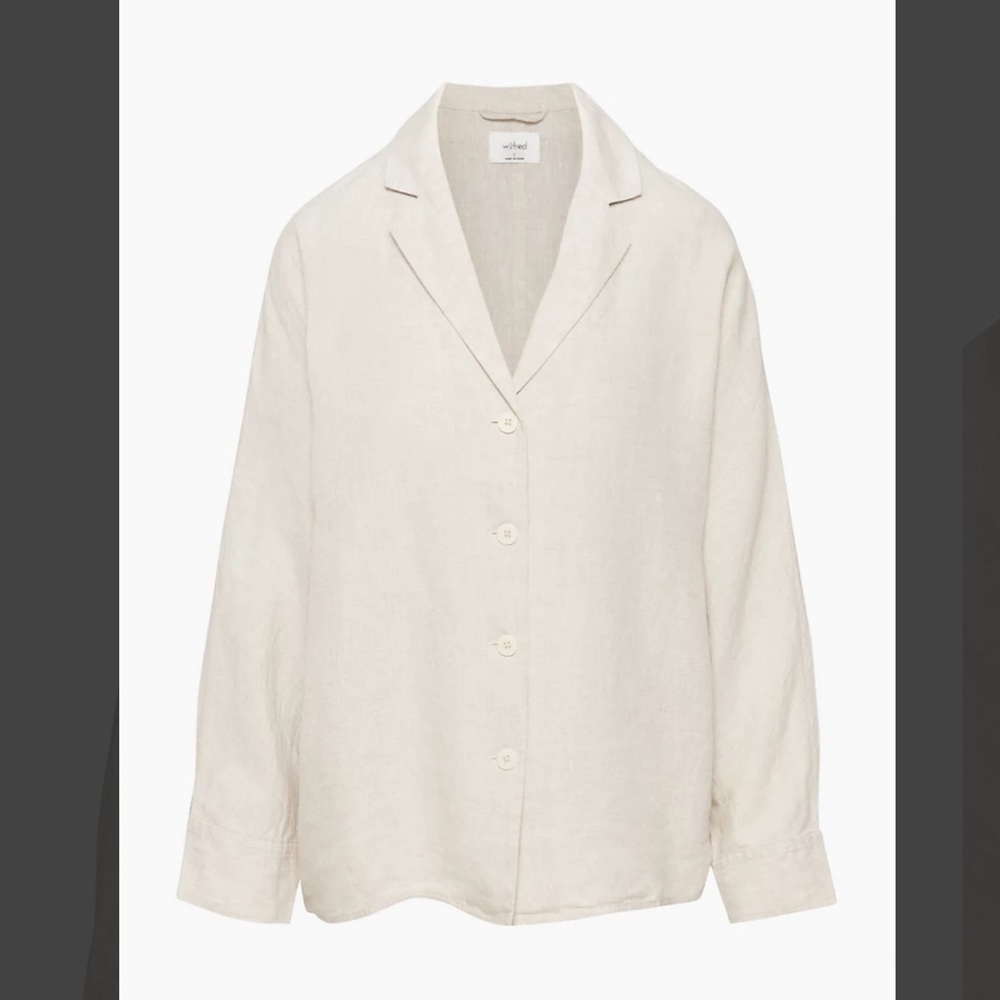 Wilfred Freeform Linen Shirt size XS Natural Ecru